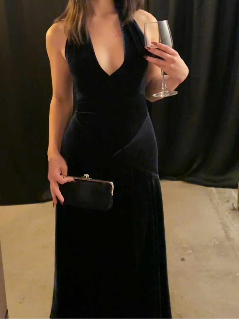Reformation Briony Velvet Dress